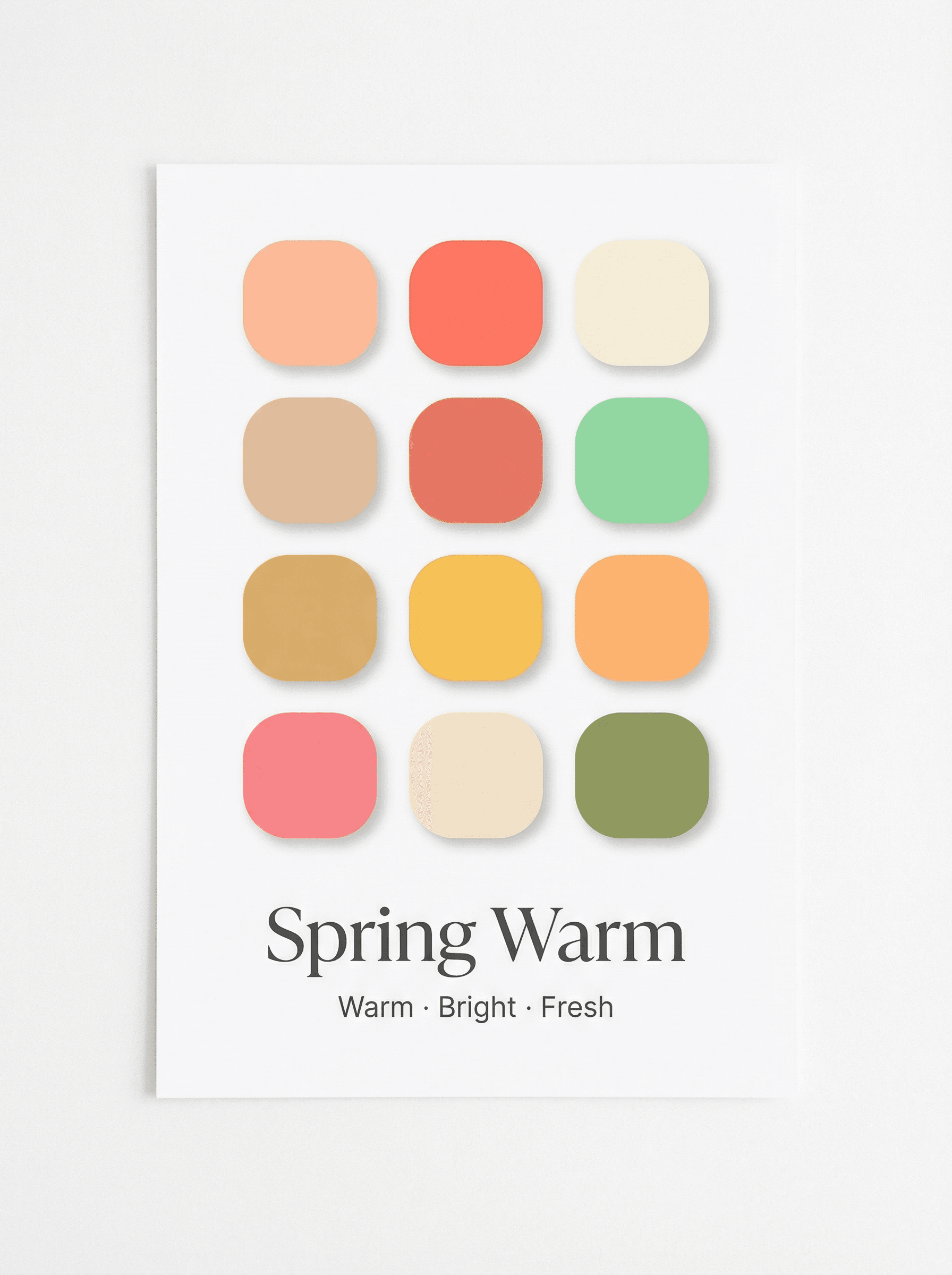 Spring color season palette