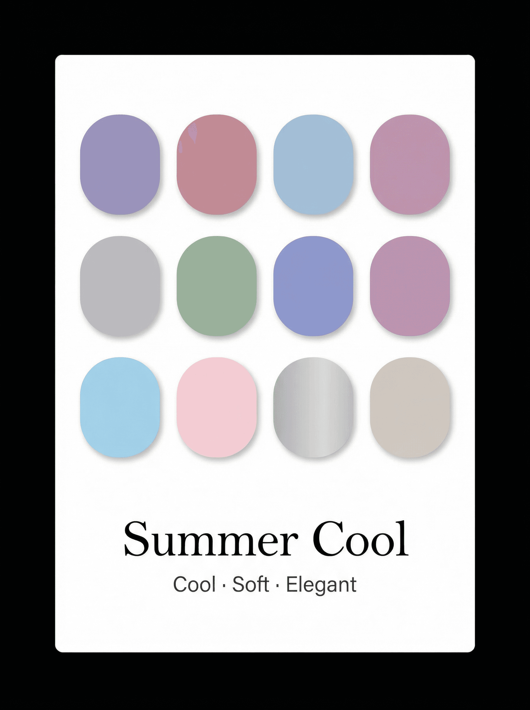 Summer color season palette